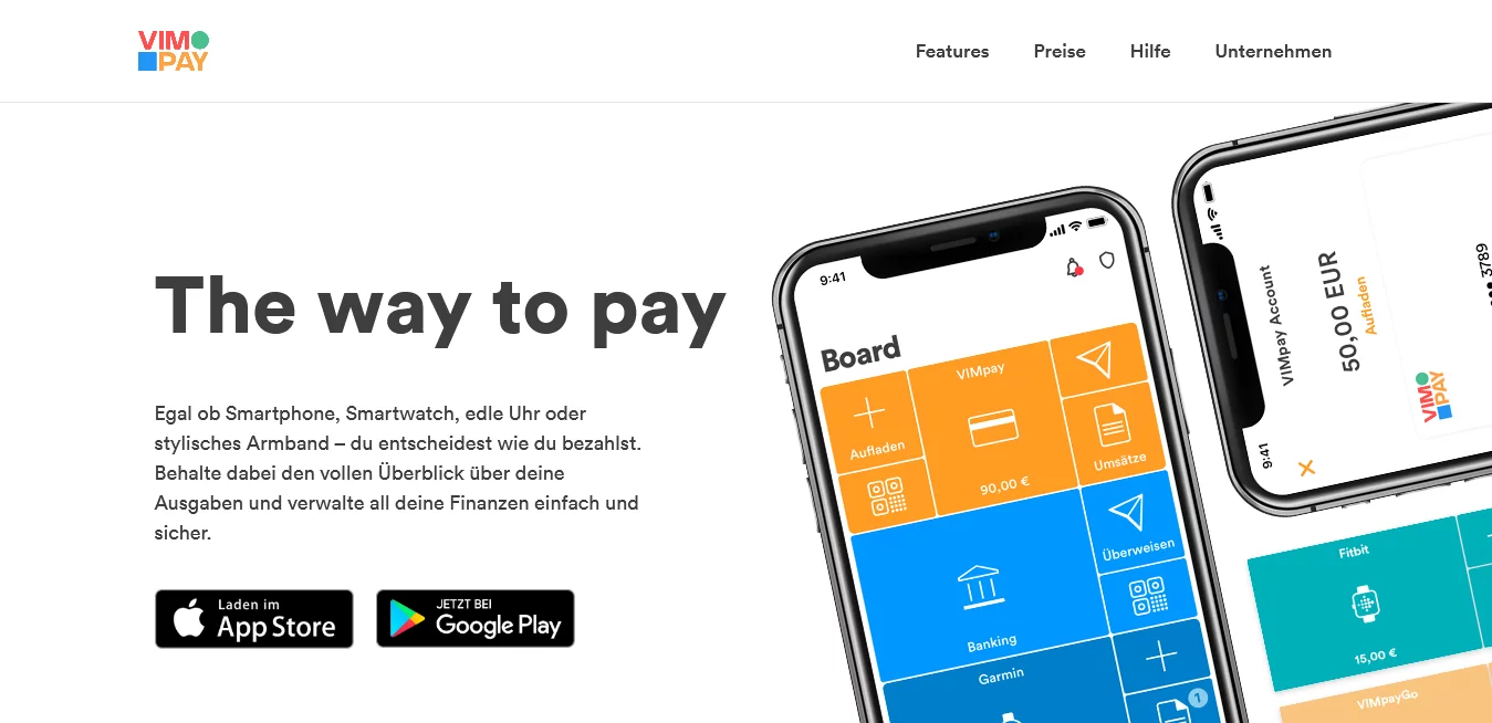 VIMpay Virtuelle Kreditkarte